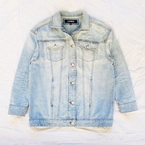 Express Rhinestone Denim Jacket
